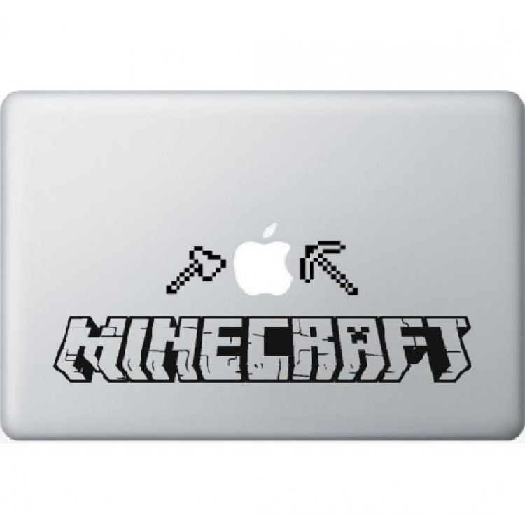 Minecraft Macbook Aufkleber Schwarz MacBook Aufkleber